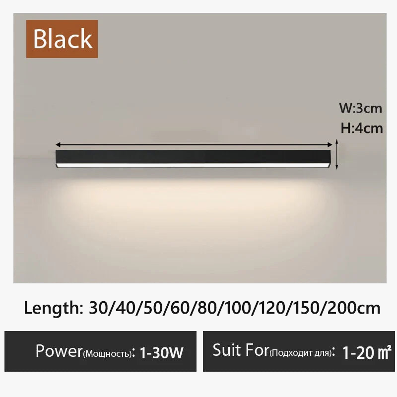 plafonnier linéaire à led moderne style simple pour intérieur
