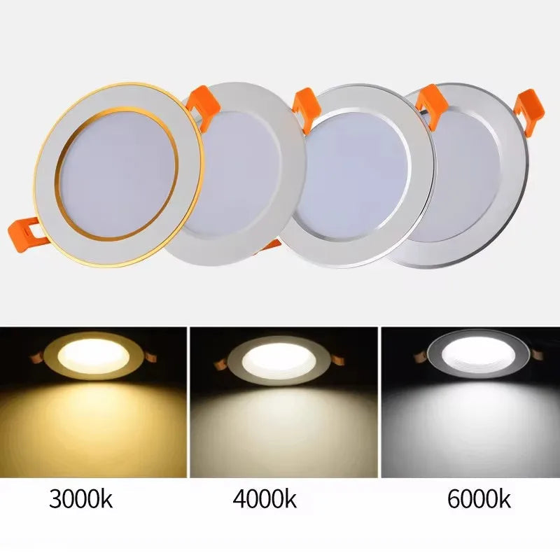 plafonnier à lumière variable trois couleurs design moderne