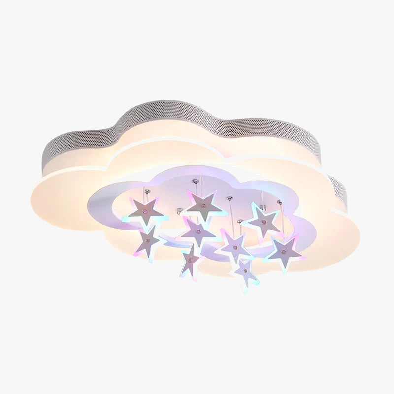 plafonnier lumineux étoiles nuages pour chambre d'enfants