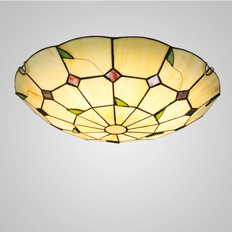 plafonnier méditerranéen éclairage tiffany led pour intérieur et extérieur