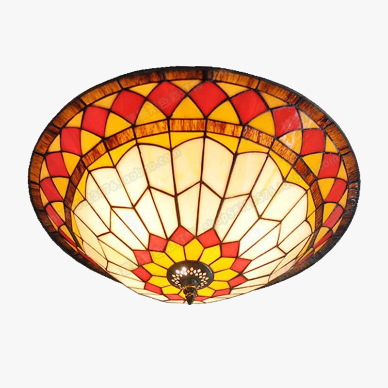 plafonnier minimaliste en verre teinté style américain pour enfants