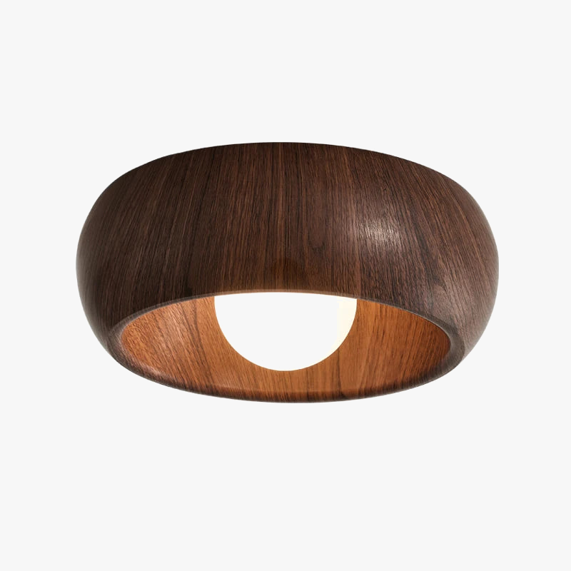 plafonnier minimaliste rétro en bois pour déco créative