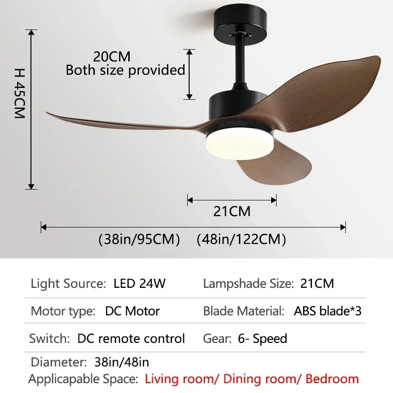 plafonnier moderne avec télécommande pour ventilateur et lumière