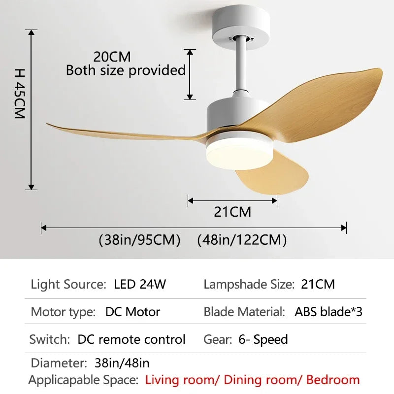 plafonnier moderne avec télécommande pour ventilateur et lumière