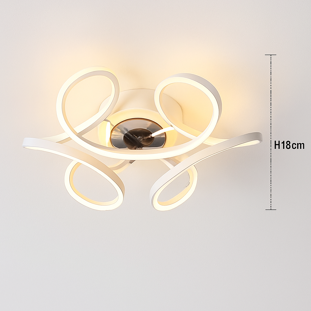 plafonnier moderne avec ventilateur silencieux et éclairage intégré