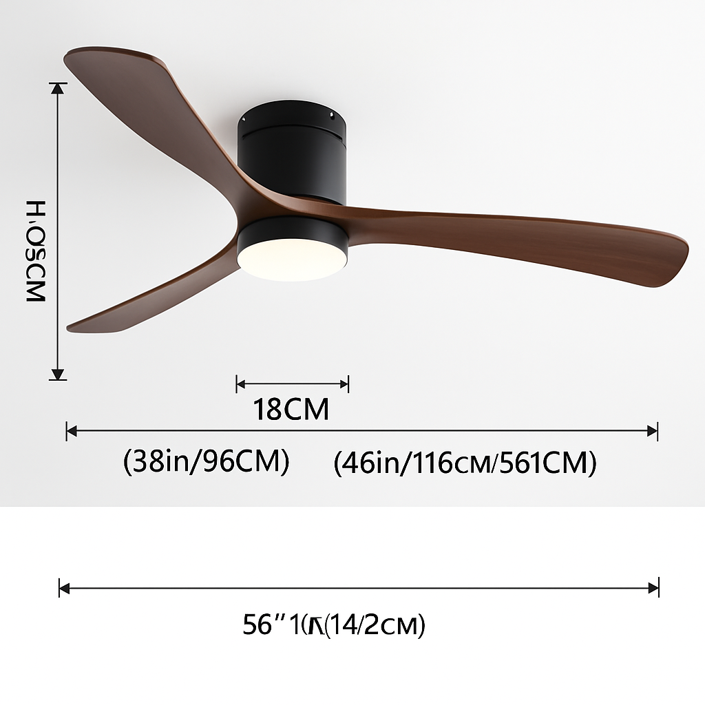 plafonnier moderne avec ventilateur télécommandé et lumière intégrée