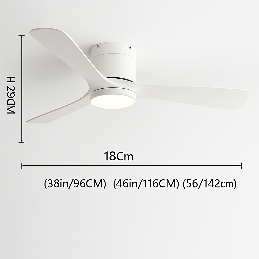 plafonnier moderne avec ventilateur télécommandé et lumière intégrée
