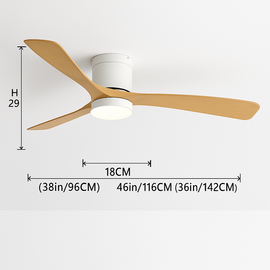 plafonnier moderne avec ventilateur télécommandé et lumière intégrée