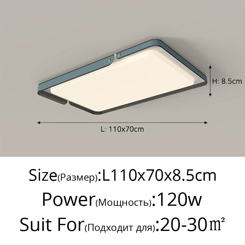 plafonnier moderne carré rectangulaire pour éclairage décoratif