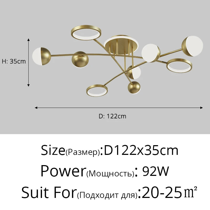 plafonnier moderne décoratif pour intérieur et luminaires LED