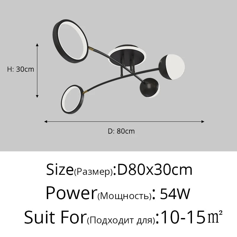 plafonnier moderne décoratif pour intérieur et luminaires LED
