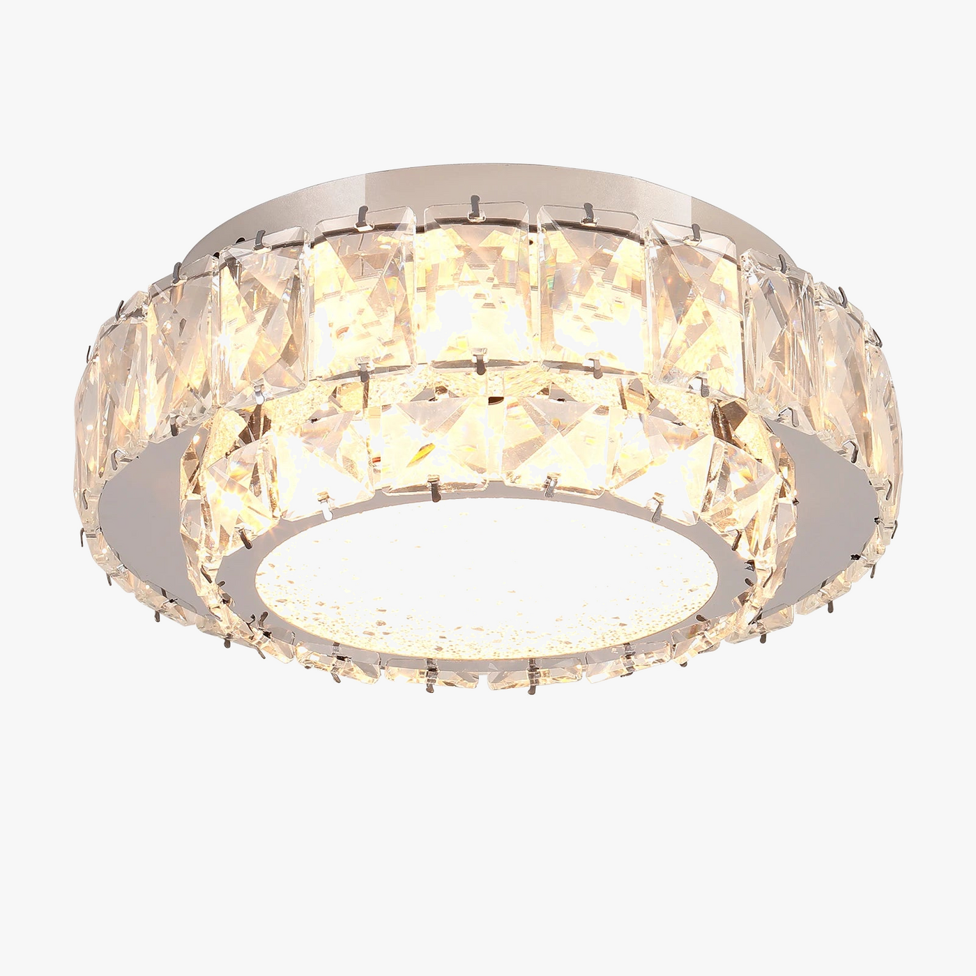 plafonnier moderne de luxe en cristal avec éclairage led intérieur