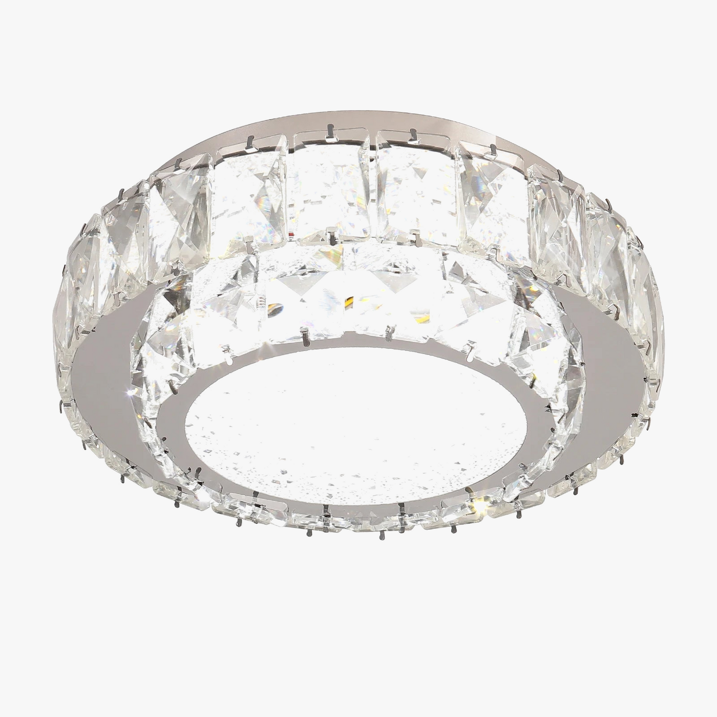 plafonnier moderne de luxe en cristal avec éclairage led intérieur