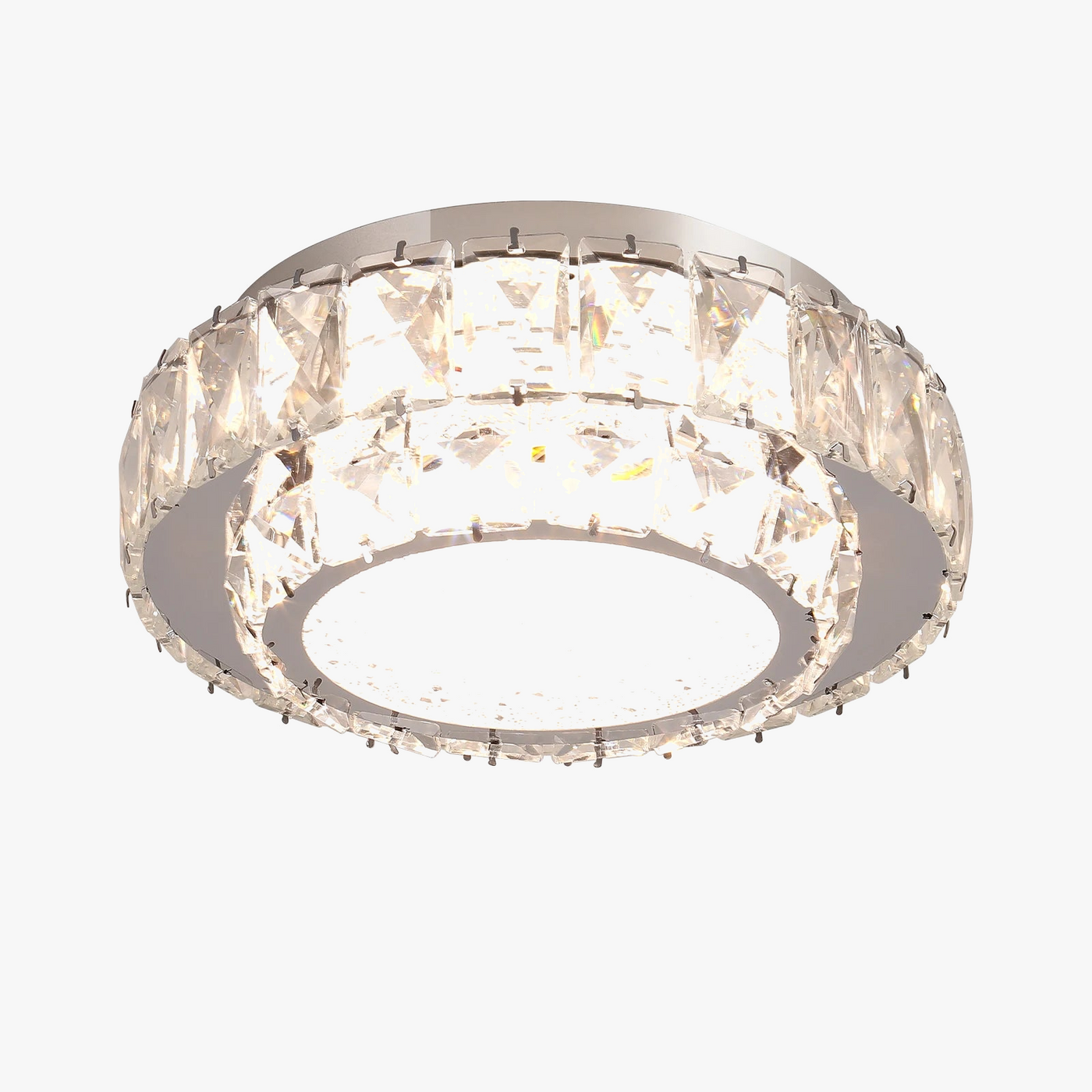 plafonnier moderne de luxe en cristal avec éclairage led intérieur