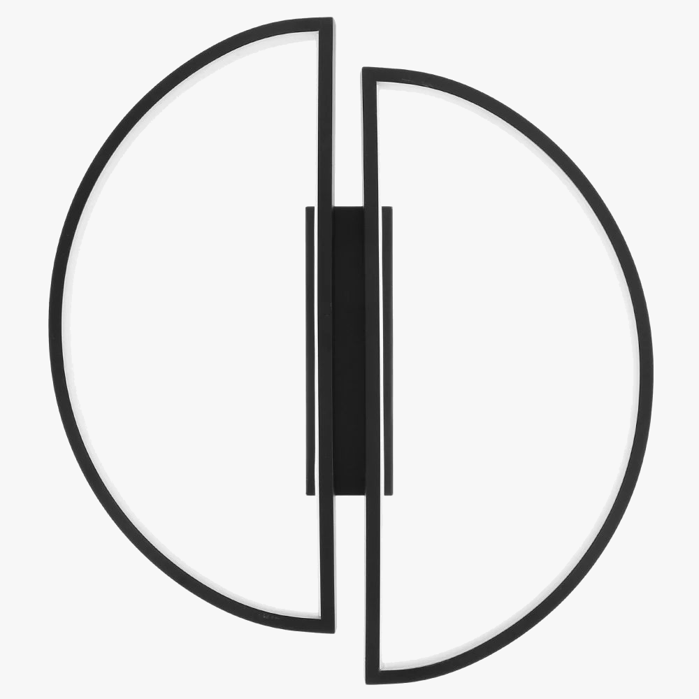 plafonnier moderne demi-cercle à leds pour décoration nordique