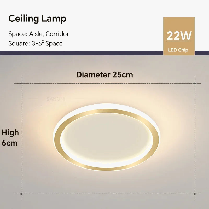 plafonnier moderne doré pour décoration intérieure et luminaires
