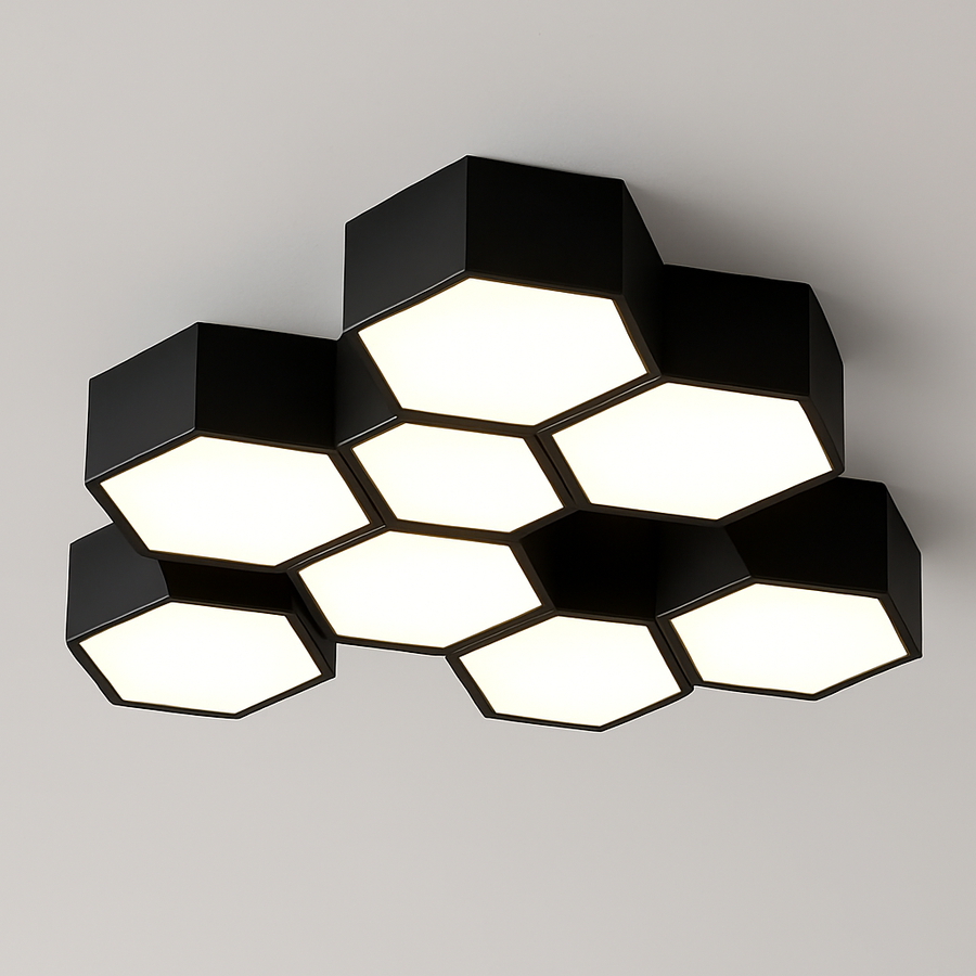 plafonnier moderne en alliage design géométrique pour décoration intérieure