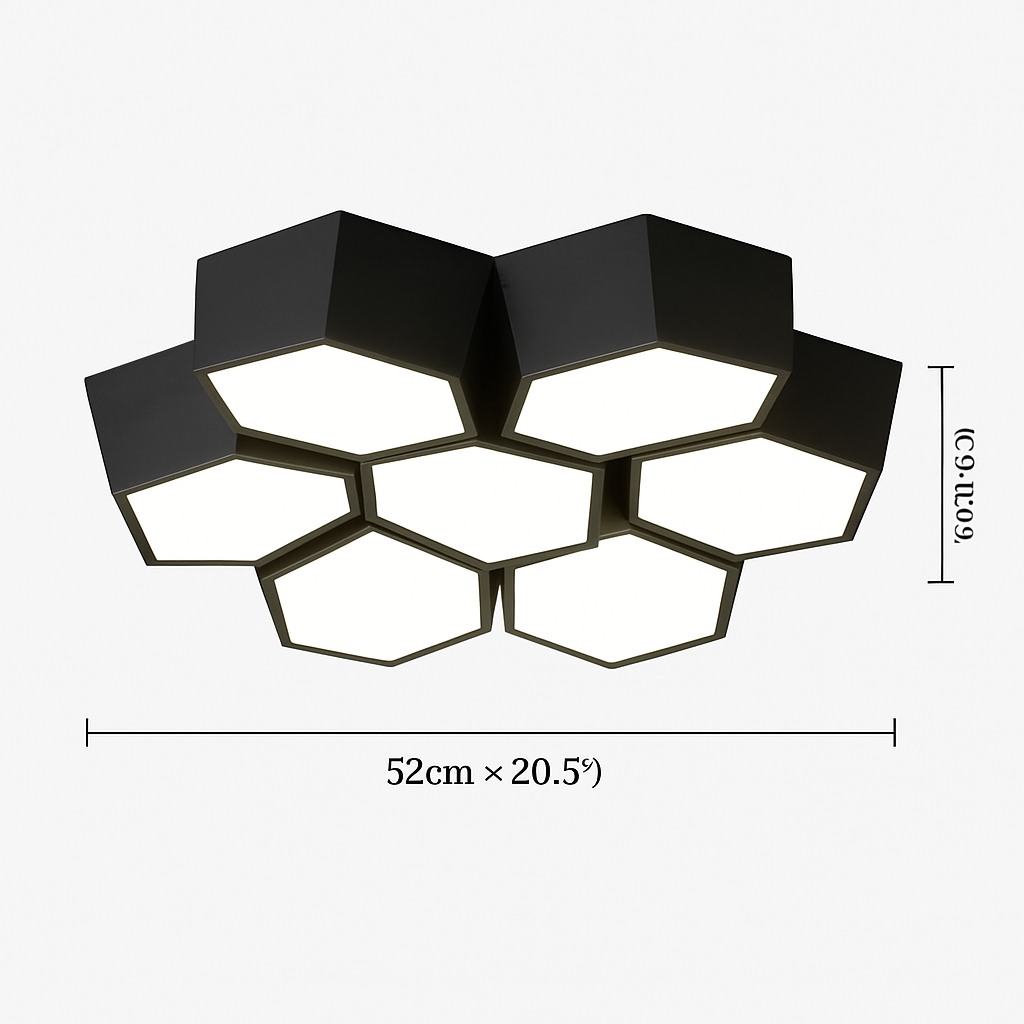 plafonnier moderne en alliage design géométrique pour décoration intérieure