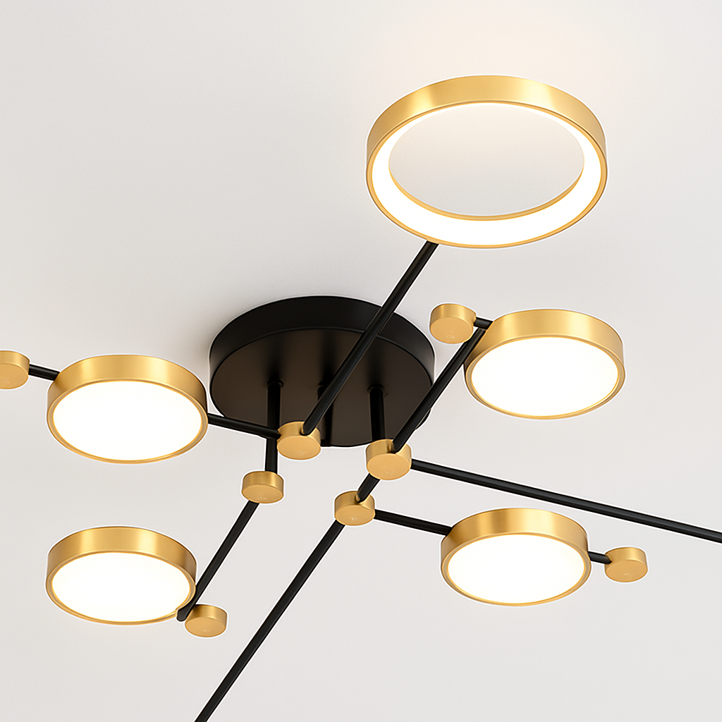 Plafonnier moderne en aluminium à leds pour intérieur