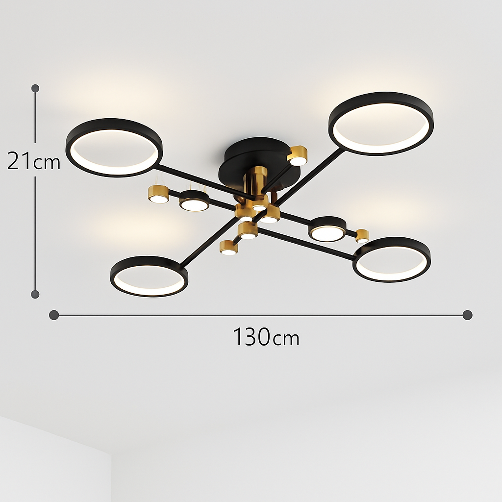 Plafonnier moderne en aluminium à leds pour intérieur