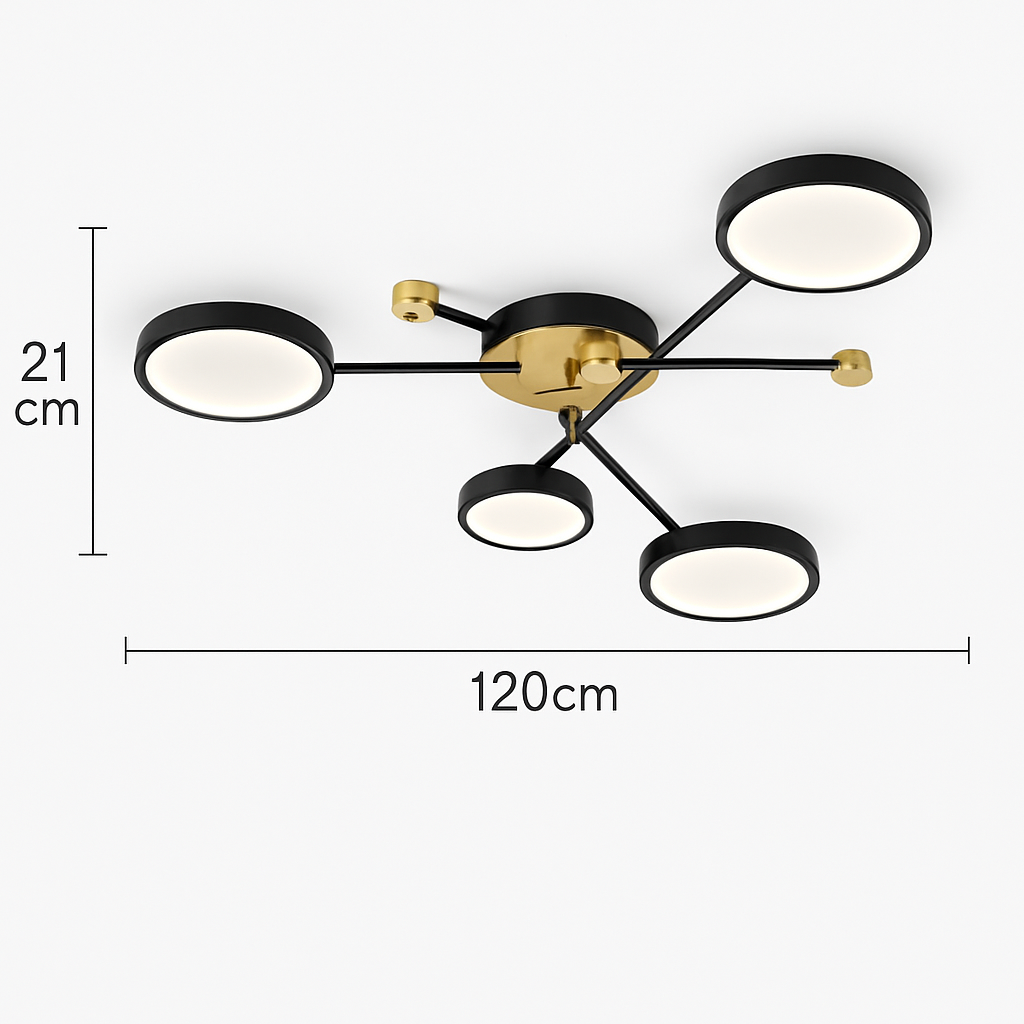 Plafonnier moderne en aluminium à leds pour intérieur