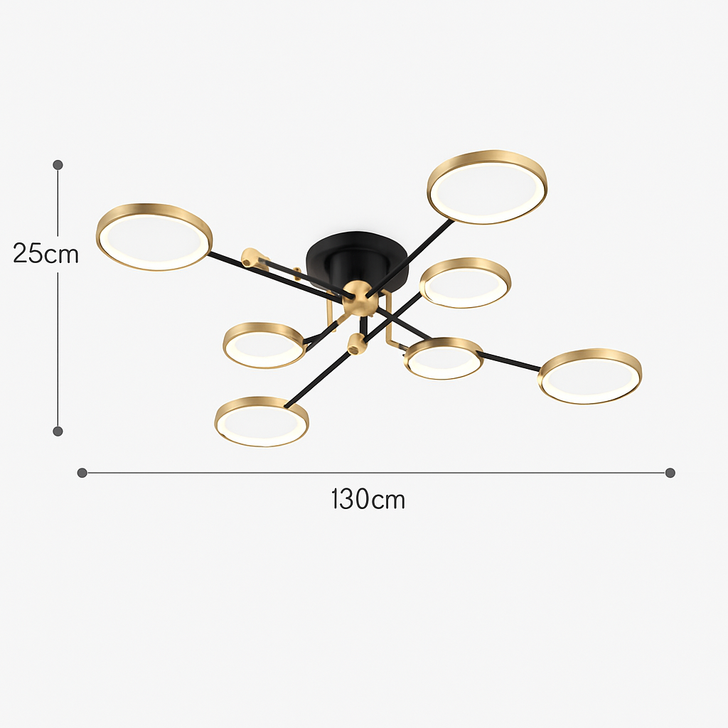 Plafonnier moderne en aluminium à leds pour intérieur