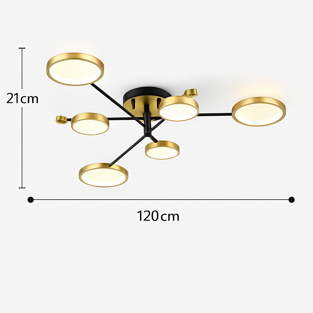 Plafonnier moderne en aluminium à leds pour intérieur