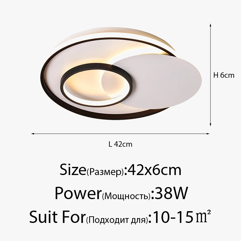 plafonnier moderne en aluminium pour décoration intérieure