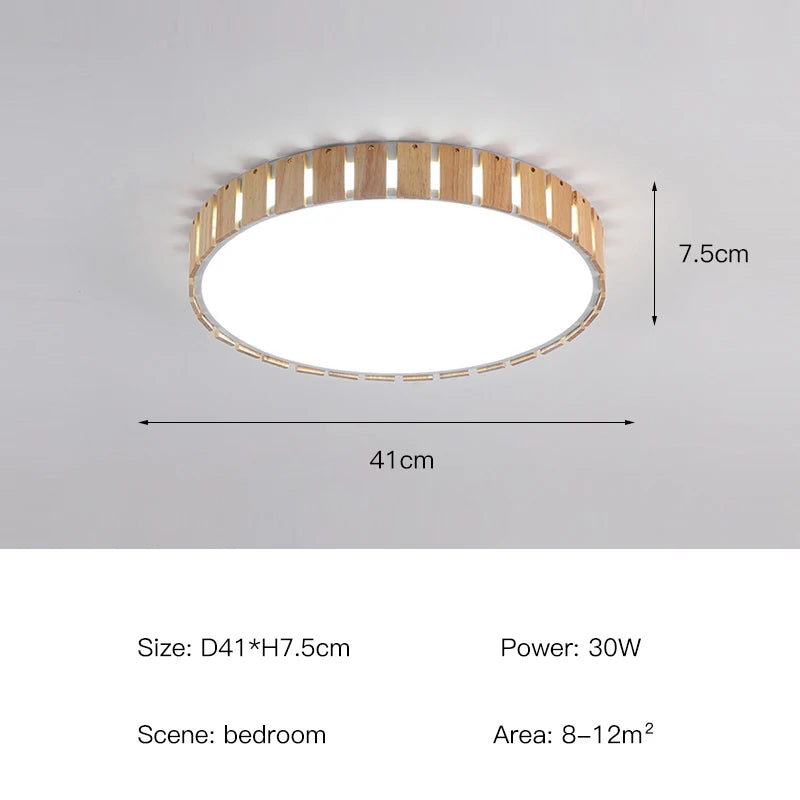 plafonnier moderne en bois pour décoration et éclairage intérieur