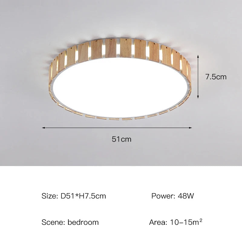 plafonnier moderne en bois pour décoration et éclairage intérieur