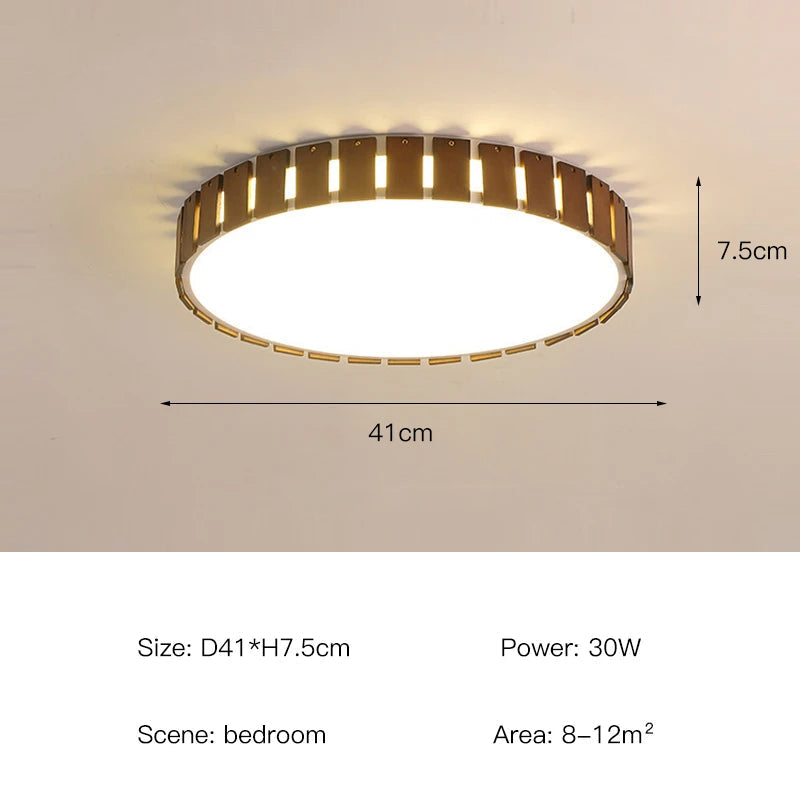 plafonnier moderne en bois pour décoration et éclairage intérieur