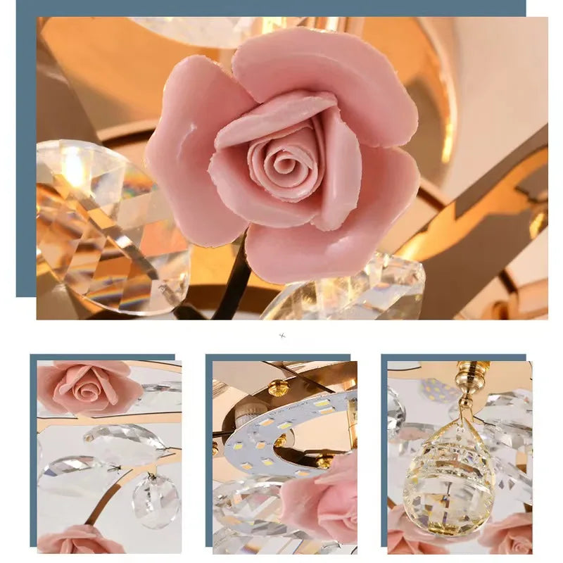 plafonnier moderne en céramique cristal pour intérieur élégant