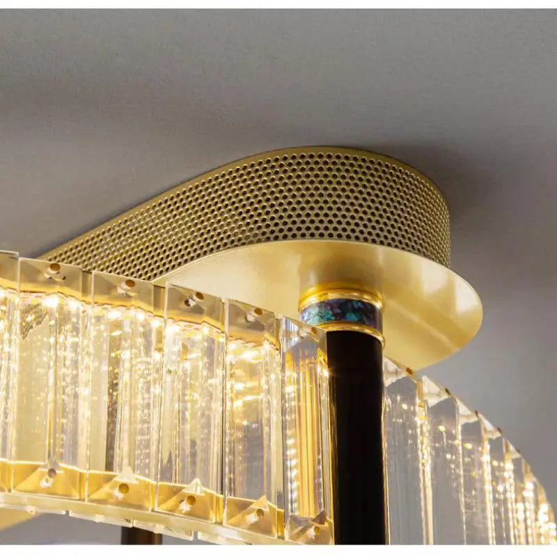 plafonnier moderne en cristal lumineux pour intérieur élégant