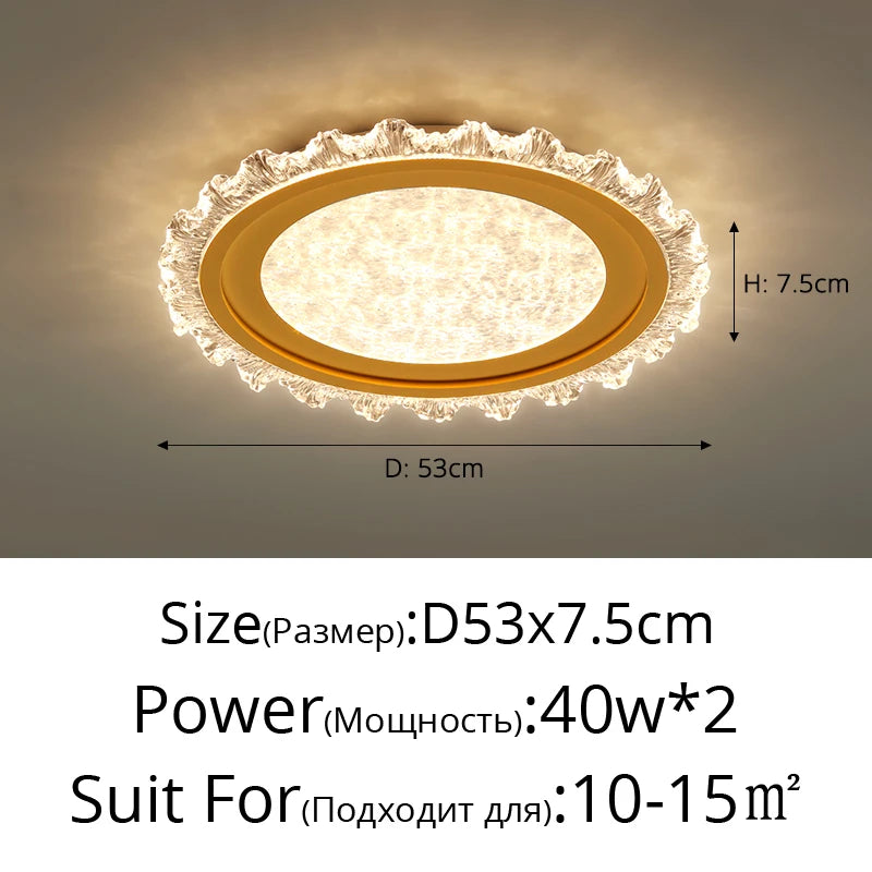 plafonnier moderne en cristal pour éclairage décoratif élégant