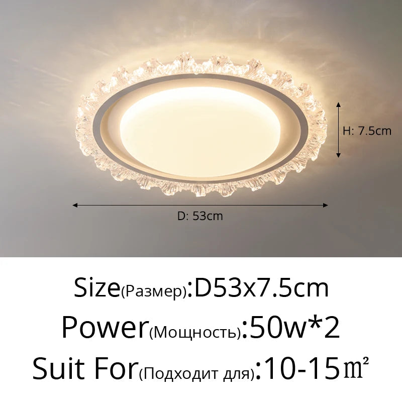 plafonnier moderne en cristal pour éclairage décoratif élégant