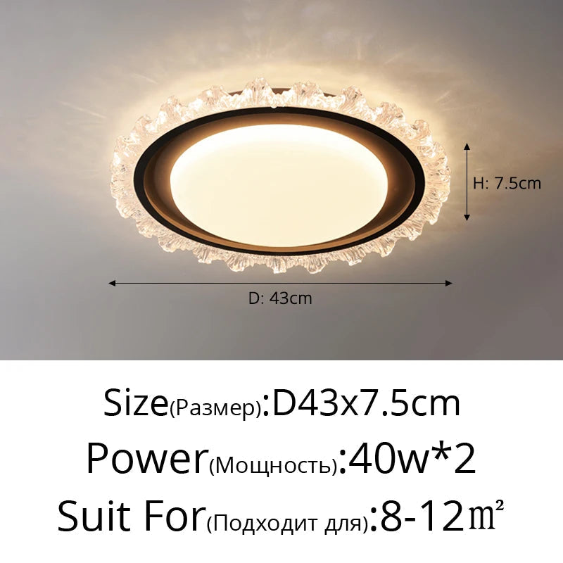 plafonnier moderne en cristal pour éclairage décoratif élégant