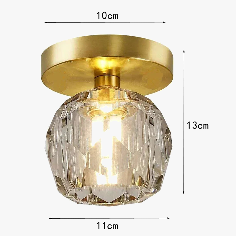 plafonnier moderne en cristal pour décoration intérieure élégante
