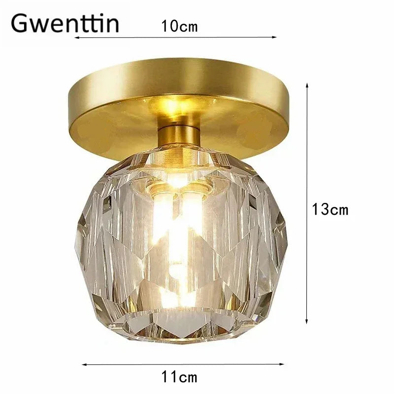 plafonnier moderne en cristal pour décoration intérieure élégante