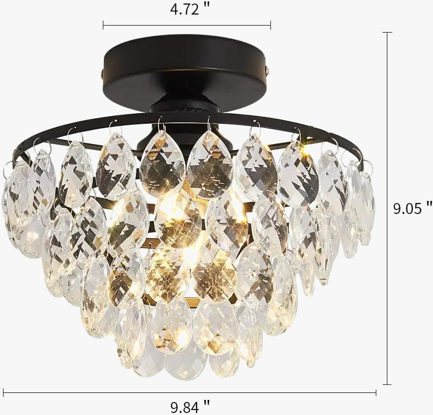 plafonnier moderne en cristal pour intérieur élégant et raffiné