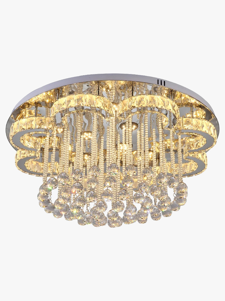 plafonnier moderne en cristal pour un éclairage élégant