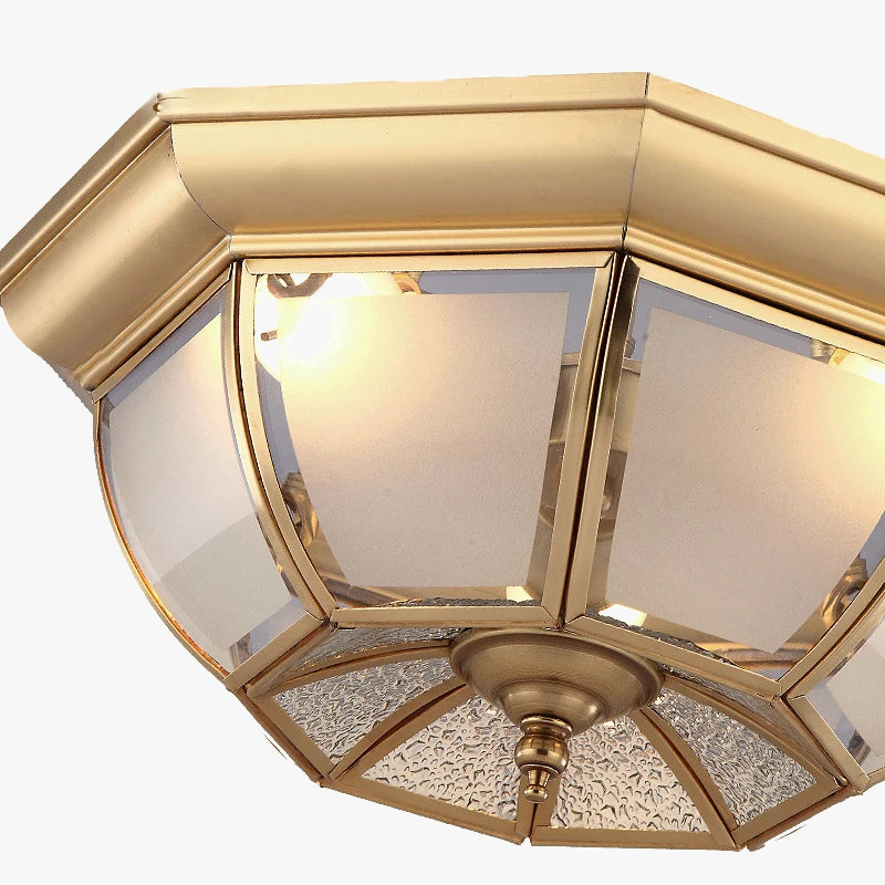 plafonnier moderne en cuivre pour un éclairage élégant