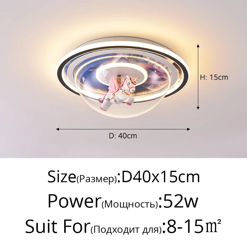 plafonnier moderne en forme de dessin animé décoratif pour intérieur