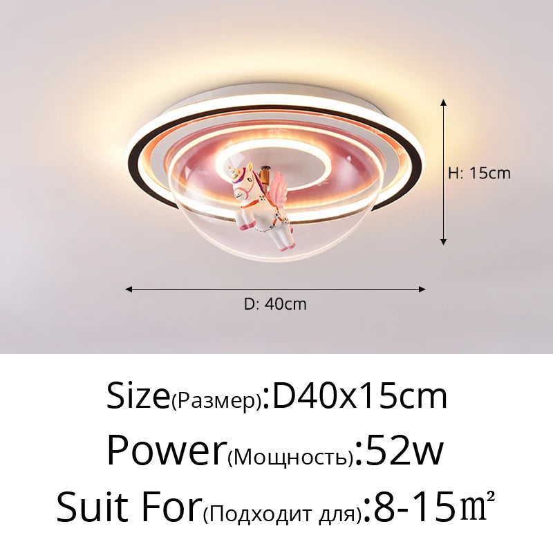 plafonnier moderne en forme de dessin animé décoratif pour intérieur