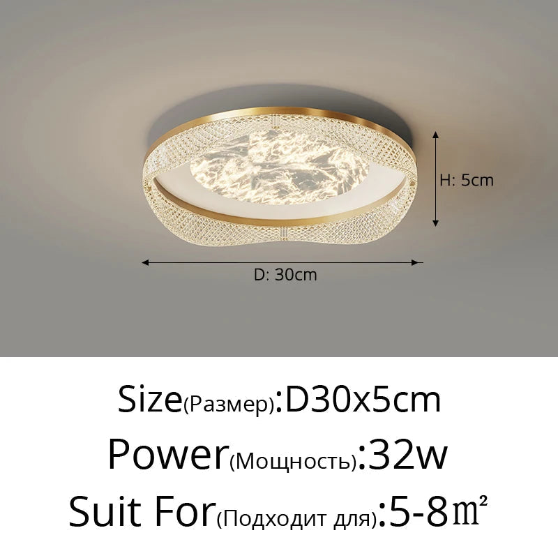 plafonnier moderne en laiton design créatif minimaliste pour intérieur