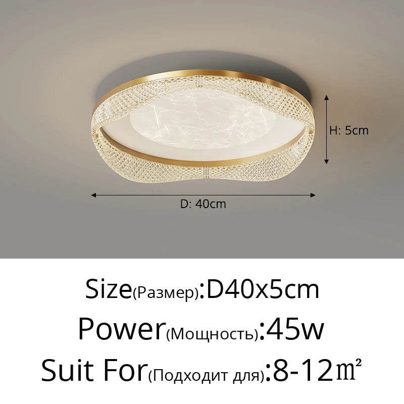 plafonnier moderne en laiton design créatif minimaliste pour intérieur