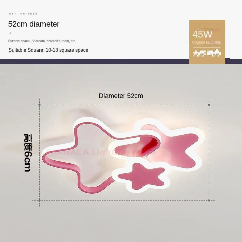 plafonnier moderne en led étoiles pour ambiance chaleureuse et romantique