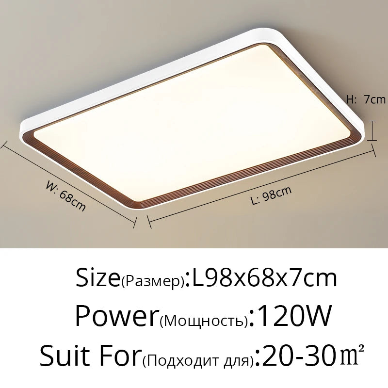 plafonnier moderne en noyer simple pour chambre principale
