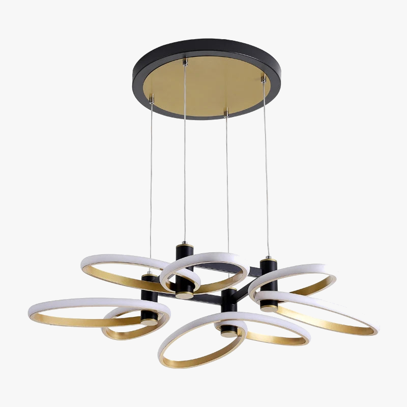 plafonnier moderne en pétale d'or pour intérieur décoratif