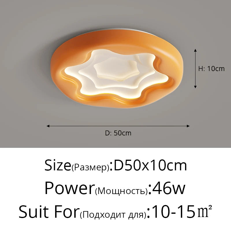 plafonnier moderne en résine style nuage protection yeux