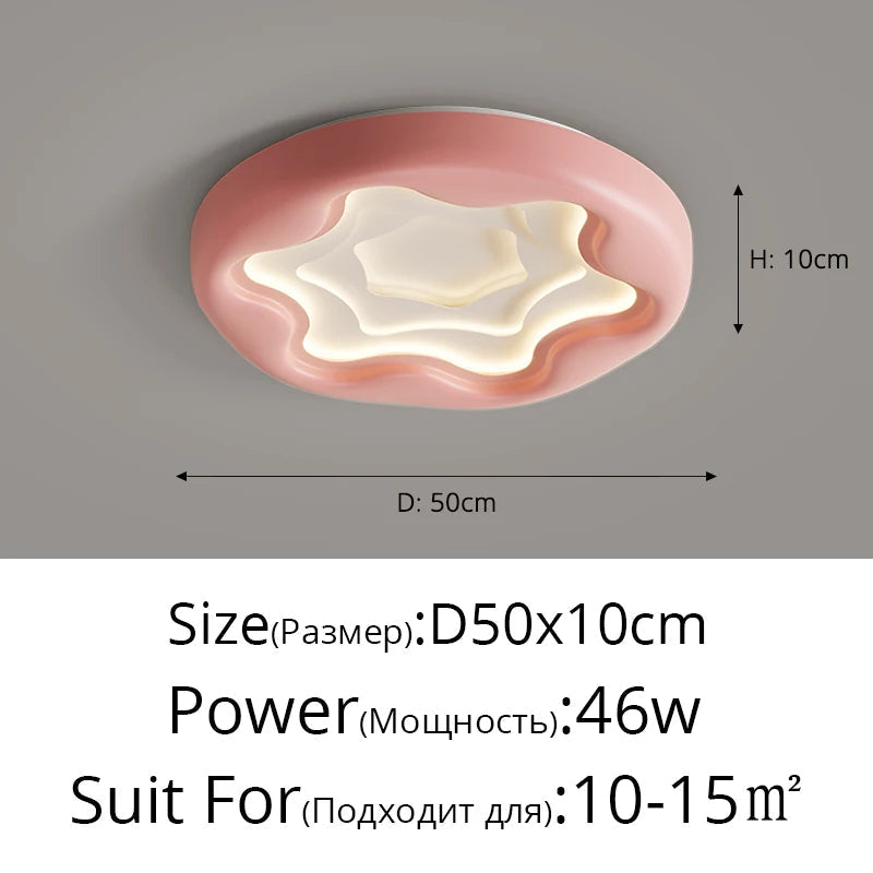 plafonnier moderne en résine style nuage protection yeux